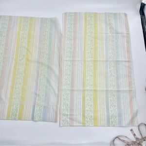 VTG Set of‎ Pastel Floral Retro Coquette Girl Boho Soft Girl Pillowcases